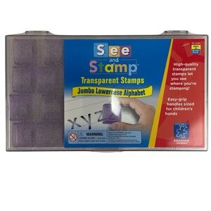 Educational Insights See and Stamp Transparent Stamps Jumbo Lowercase Alphabet
